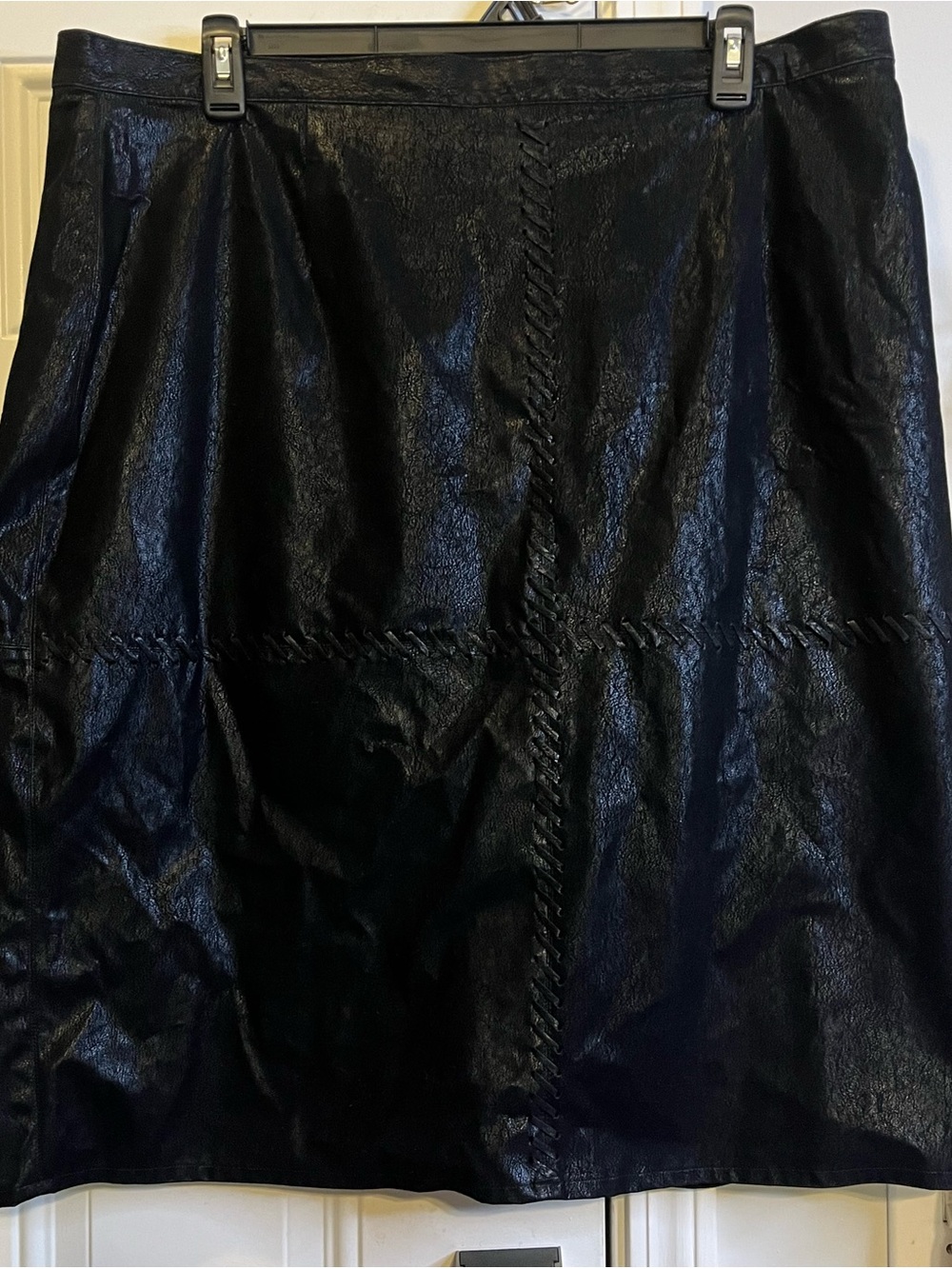 Vintage plus size 22 faux leather skirt